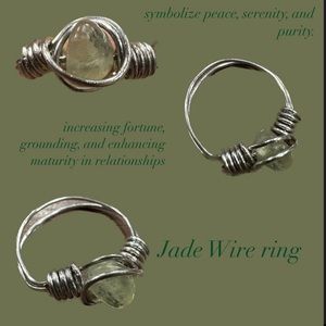 Jade wire ring